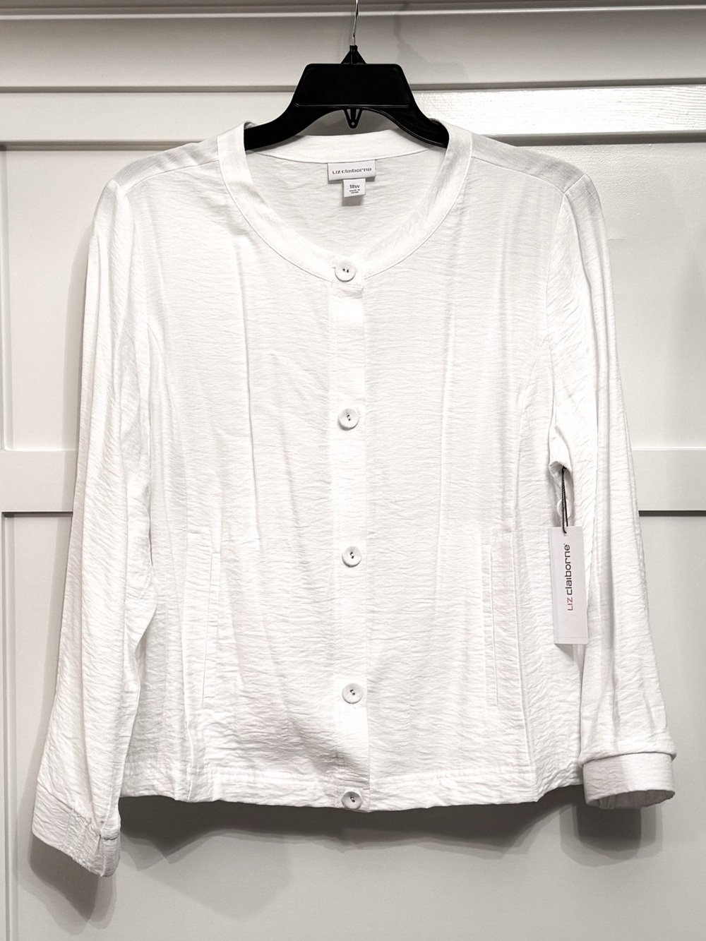 Liz Claiborne White Button Dress Jacket